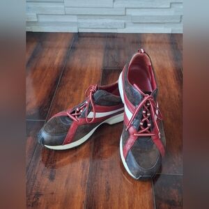 Bally Acandi/21 Sneakers Brown Red Suede Leather Men’s Size 11.5 M
